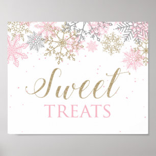 Poster Symbole de l'hivernale Sweet Traitements