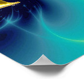 Poster Symbole de l'infirmière enregistrée CADUCÉE Or Ble (Coin)