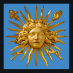 Poster Symbole de Louis XIV le Roi Soleil<br><div class="desc">Symbole de Louis XIV le Roi Soleil (Roi Soleil) sur la porte d'or du Château de Versailles avec le ciel bleu arrière - plan</div>