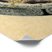 Poster Symbole de Mandala du Rose cosmique (Coin)