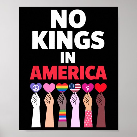 Poster Symbole De Manifestation No Kings In America Depui (Devant)