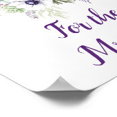 Poster Symbole de mariage blanc violet Lavande Cartes et (Coin)