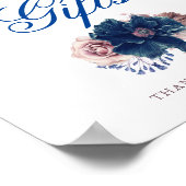 Poster Symbole de mariage bleu marine et mauve (Coin)