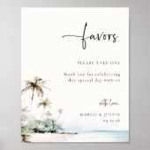 Poster Symbole de mariage de l'île tropicale (Devant)