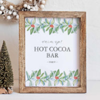 Symbole de mariage d'hiver Barre de chocolat chaud