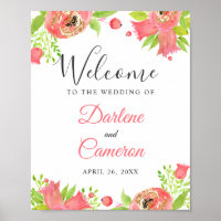 Symbole de mariage du jardin botanique rose corail