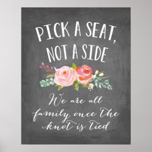 Poster Symbole de mariage du jardin rose Choisissez Un