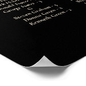 Poster Symbole de mariage élégant noir et or (Coin)