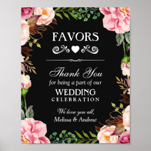 Poster Symbole de mariage en faveur du Merci   Couronne f