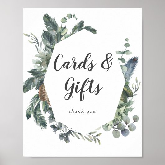 Poster Symbole de mariage et cadeaux hiver (Devant)