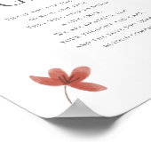 Poster Symbole de mariage fleur sauvage Cadeaux et cartes (Coin)