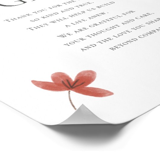 Poster Symbole de mariage fleur sauvage Cadeaux et cartes (Coin)