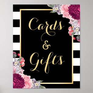Poster Symbole de mariage floral de Bourgogne