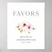 Poster Symbole de mariage floral élégant (Devant)