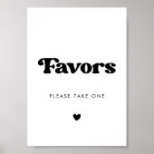 Poster Symbole de mariage noir & blanc rétro élégant (Devant)