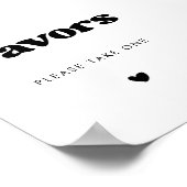 Poster Symbole de mariage noir & blanc rétro élégant (Coin)