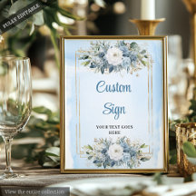 Symbole de mariage personnalisé Fleurs bleues Dust