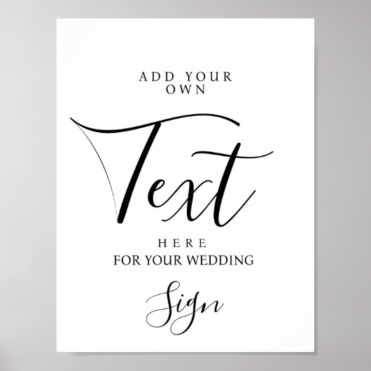 Poster Symbole de mariage personnalisé moderne (Devant)