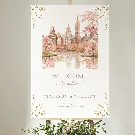 Poster Symbole de mariage romantique New York Destination