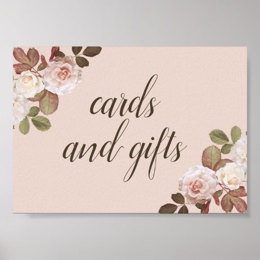 Poster Symbole de mariage vintage Rose Favor (Devant)