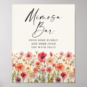 Poster Symbole de Mimosa nuptiale de l'amour en fleur