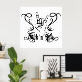 Poster Symbole de musique Rock 'n' Roll (Bureau à domicile)