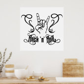 Poster Symbole de musique Rock 'n' Roll (Cuisine)