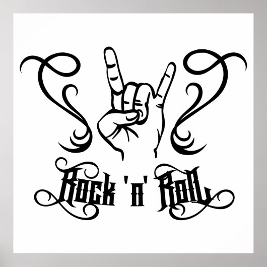 Poster Symbole de musique Rock 'n' Roll (Devant)