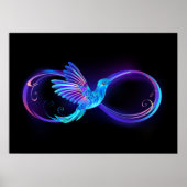 Poster Symbole de Neon Infinity par Glowing Hummingbird (Devant)