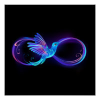 Symbole de Neon Infinity par Glowing Hummingbird
