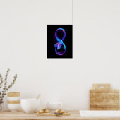 Poster Symbole de Neon Infinity par Glowing Hummingbird (Cuisine)