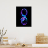 Poster Symbole de Neon Infinity par Glowing Hummingbird (Cuisine)