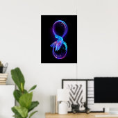 Poster Symbole de Neon Infinity par Glowing Hummingbird (Bureau à domicile)