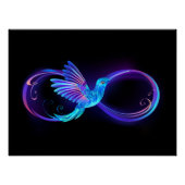 Poster Symbole de Neon Infinity par Glowing Hummingbird (Devant)