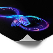 Poster Symbole de Neon Infinity par Glowing Hummingbird (Coin)