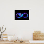 Poster Symbole de Neon Infinity par Glowing Hummingbird (Cuisine)