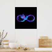 Poster Symbole de Neon Infinity par Glowing Hummingbird (Cuisine)