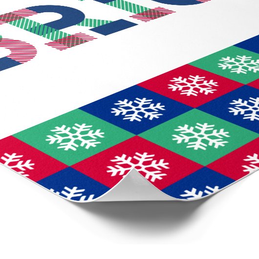 Poster Symbole de Noël coloré et joyeux (Coin)