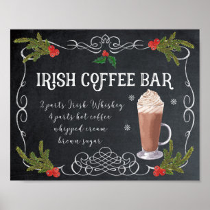 Poster Symbole de noël du café irlandais