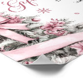 Poster Symbole de Noël Rose Baby shower Cartes Cadeaux (Coin)