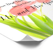 Poster Symbole de nuit Soft Pink Tulips (Coin)