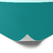 Poster Symbole de paix Aqua et sarcelle (Coin)