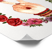 Poster Symbole de Paix Boho Floral Octopus tendance Aquar (Coin)