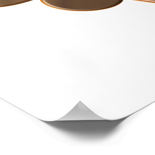 POSTER SYMBOLE DE PAIX CHOCOLÉ (Coin)