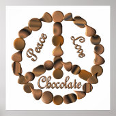 POSTER SYMBOLE DE PAIX CHOCOLÉ (Devant)