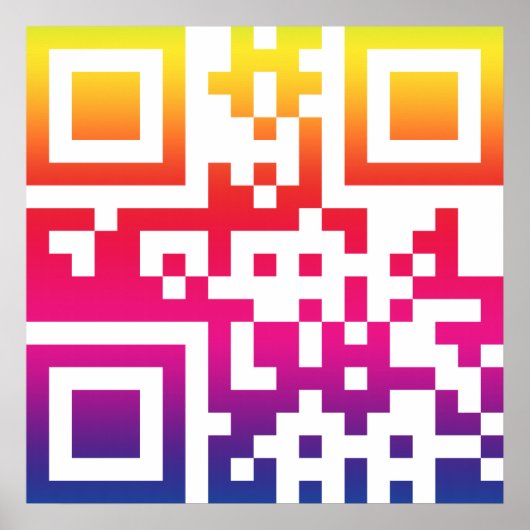 Poster Symbole ☮ de paix — Code QR (Devant)