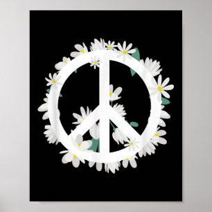 Poster Symbole de paix Daisies du logo anti-guerre