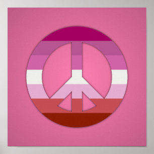 Poster Symbole de paix de la fierté lesbienne