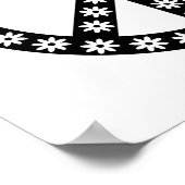 Poster Symbole de paix de la marguerite (Coin)