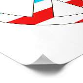 Poster Symbole de paix du drapeau américain (Coin)